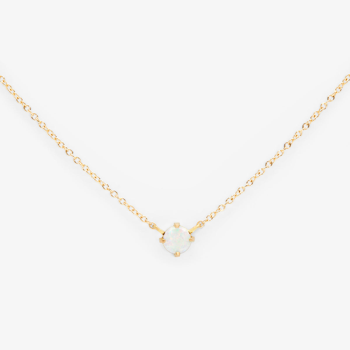 Australian White Opal Wisp Necklace