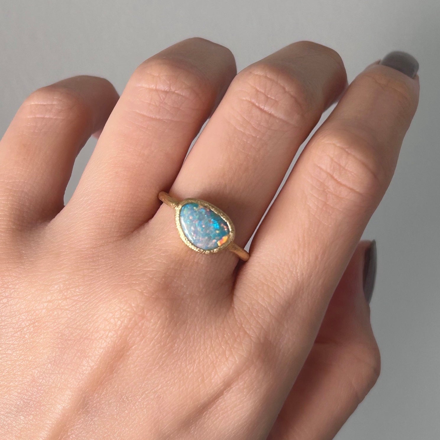 1.33 Carat One-of-a-Kind Shell Opal Ring