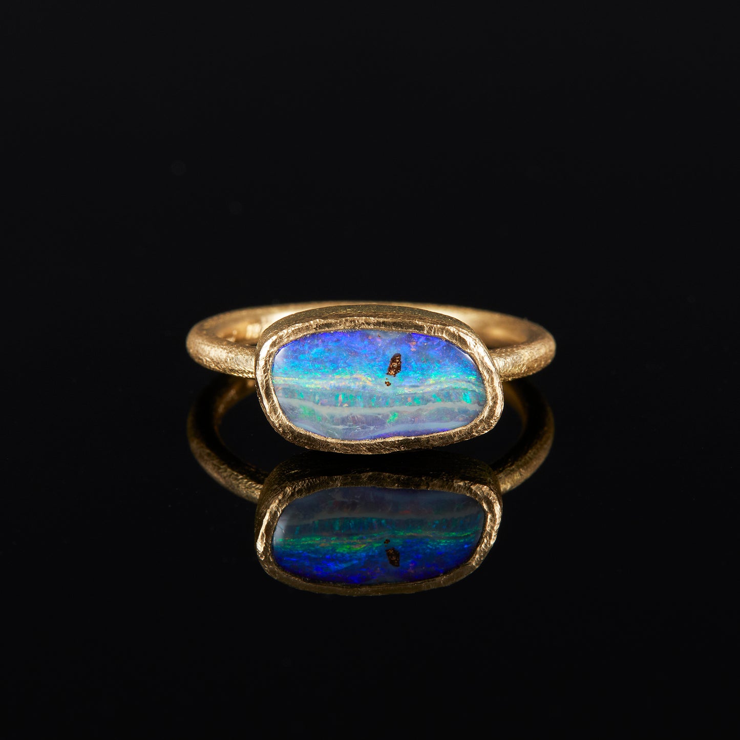 2.29 Carat One-of-a-Kind Boulder Opal Ring