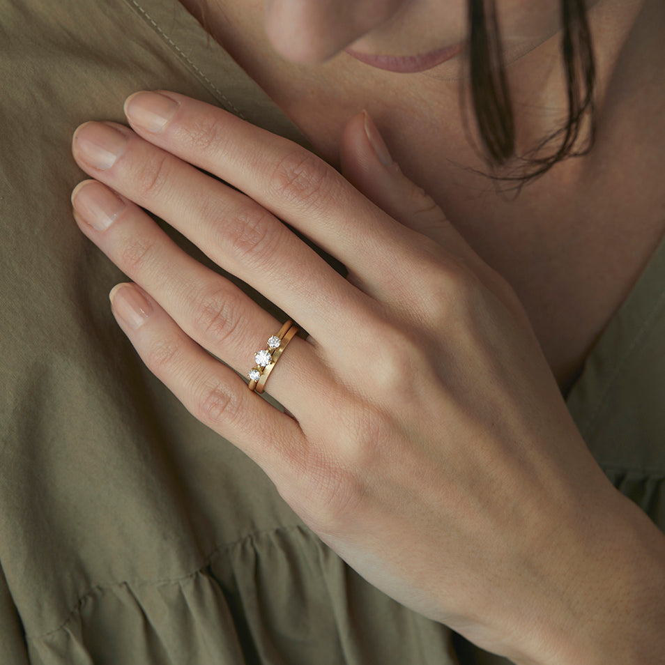 White Diamond Trinity Ring