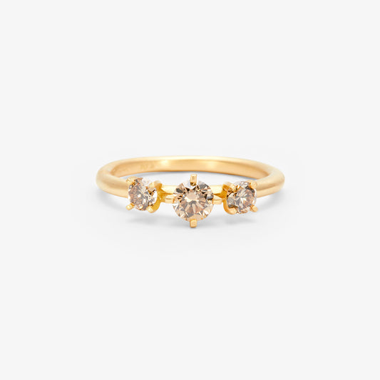 Grand Brown Diamond Trinity Ring