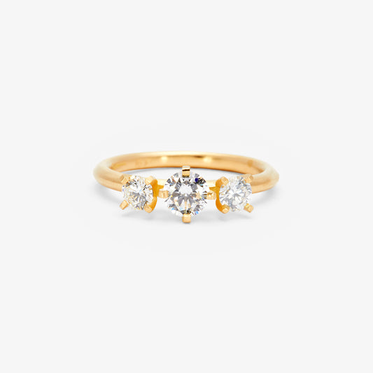 Queen White Diamond Trinity Ring