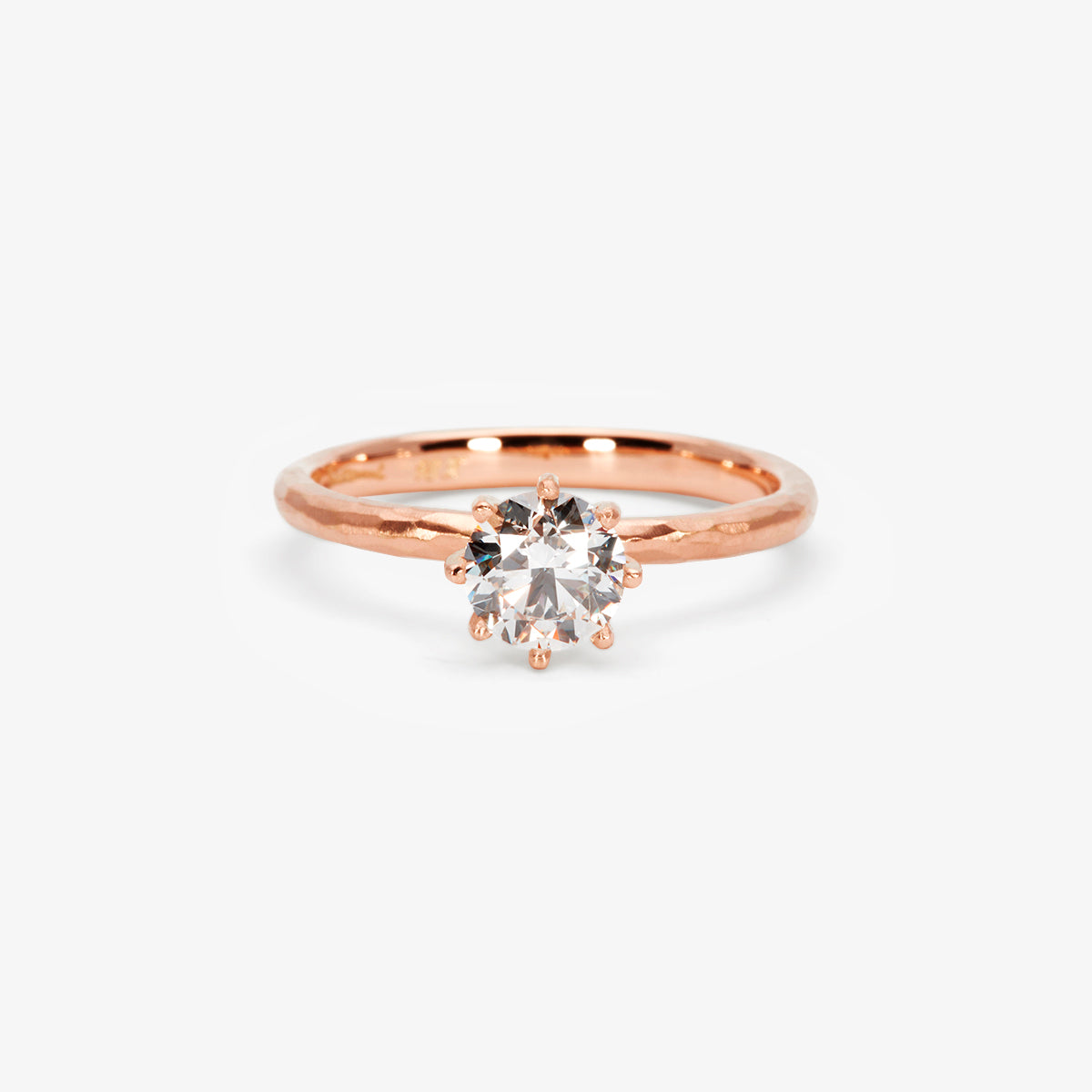 5.6mm White Diamond Blooming Ring