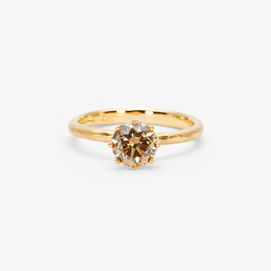 6.3mm Brown Diamond Blooming Ring