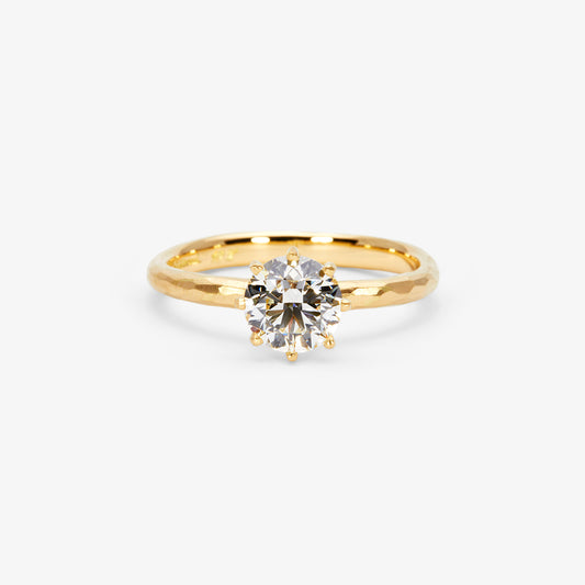 6.3mm White Diamond Blooming Ring