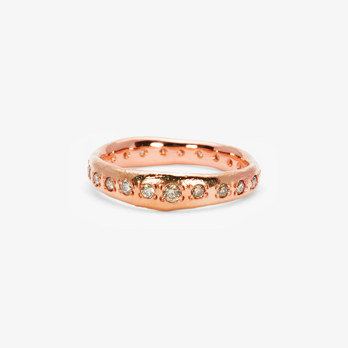 Large Brown Diamond Terra Eternity Band