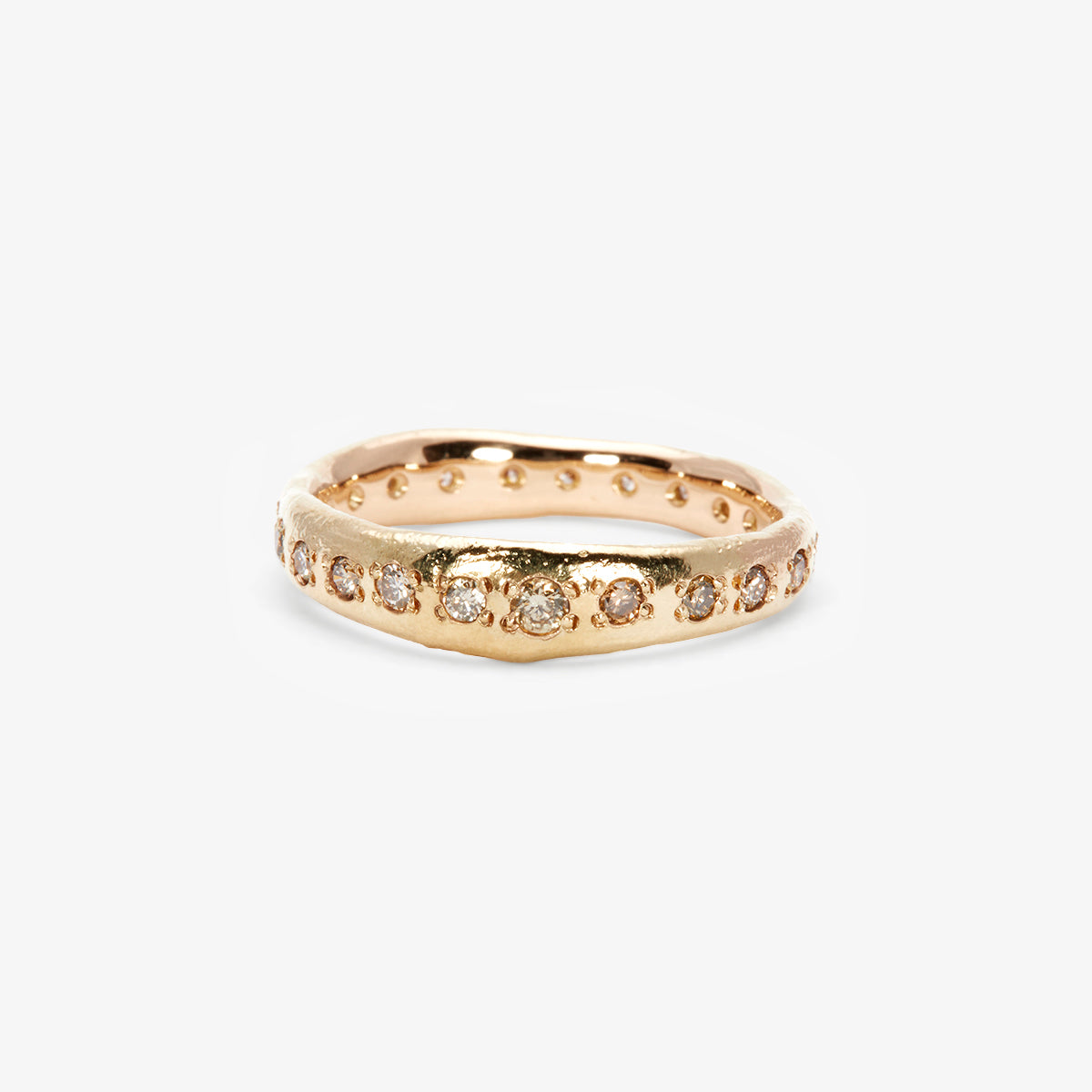 Large Brown Diamond Terra Eternity Band
