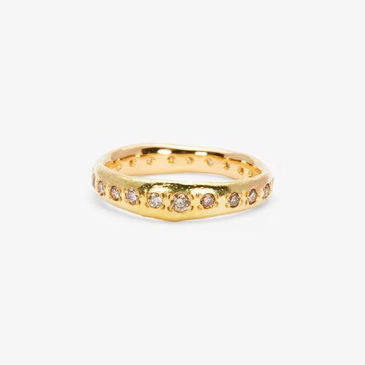 Large Brown Diamond Terra Eternity Band