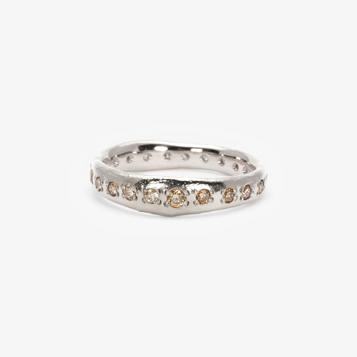Large Brown Diamond Terra Eternity Band