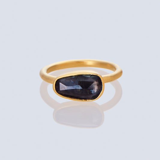 1.50 Carat One-of-a-Kind  Teal Blue Tourmaline Ring