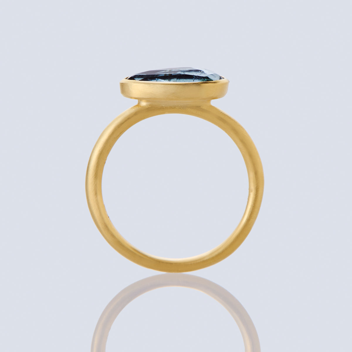 1.50 Carat One-of-a-Kind  Teal Blue Tourmaline Ring