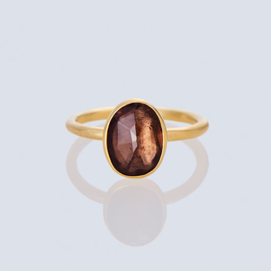 1.78 Carat One-of-a-Kind  Smoky Brown Tourmaline Ring