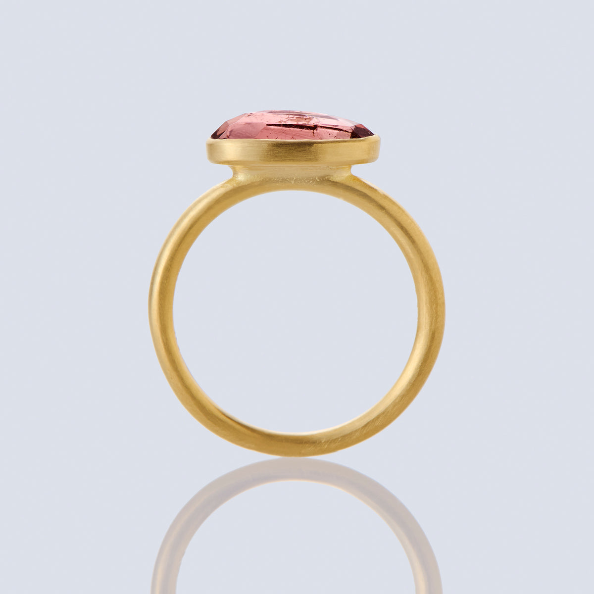 1.89 Carat One-of-a-Kind  Peach Pink Tourmaline Ring