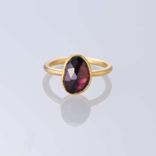 2.38 Carat One-of-a-Kind Rose Cut Violet Tourmaline Ring