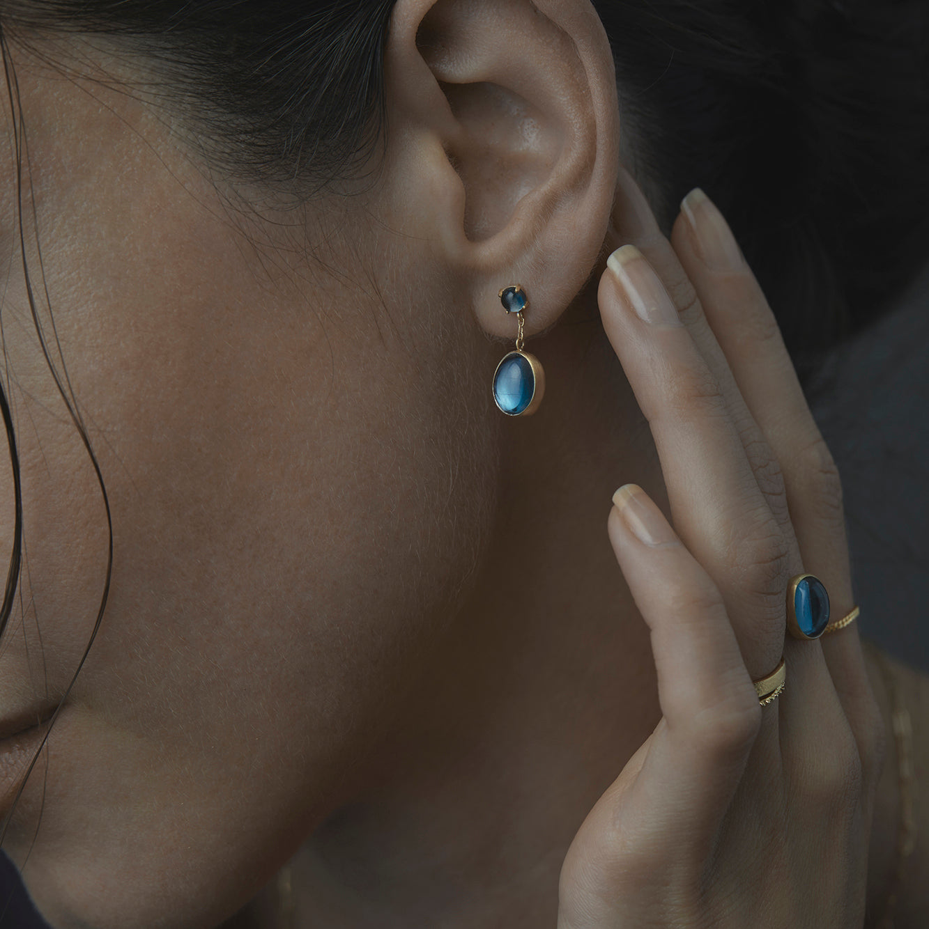 Blue Topaz Glacé Earring