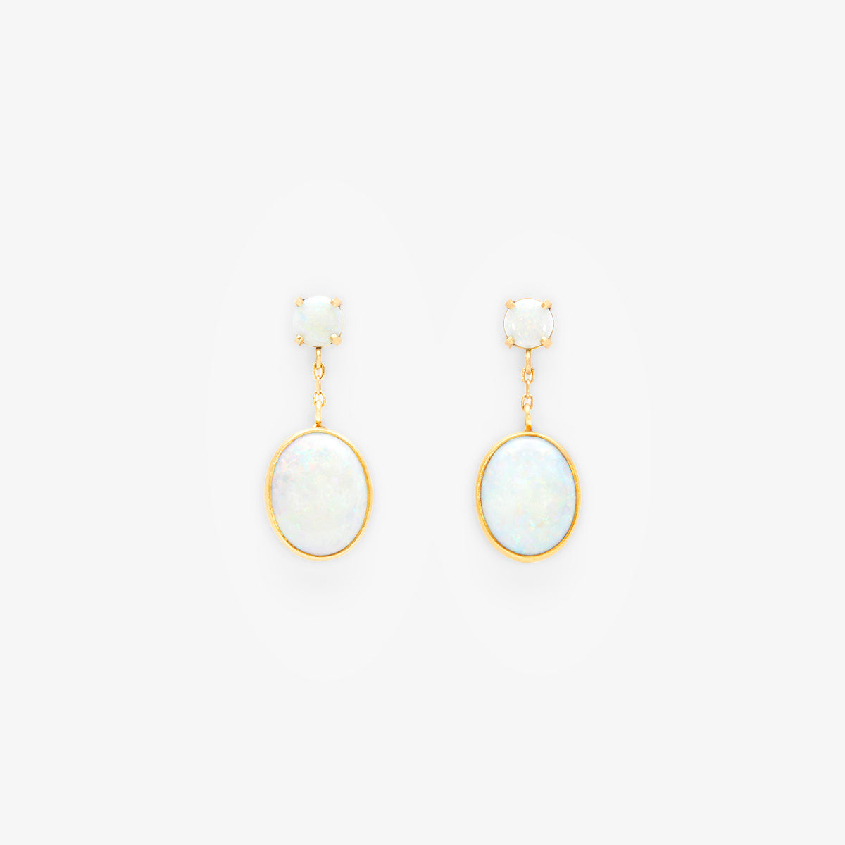 Australian White Opal Glacé Earring