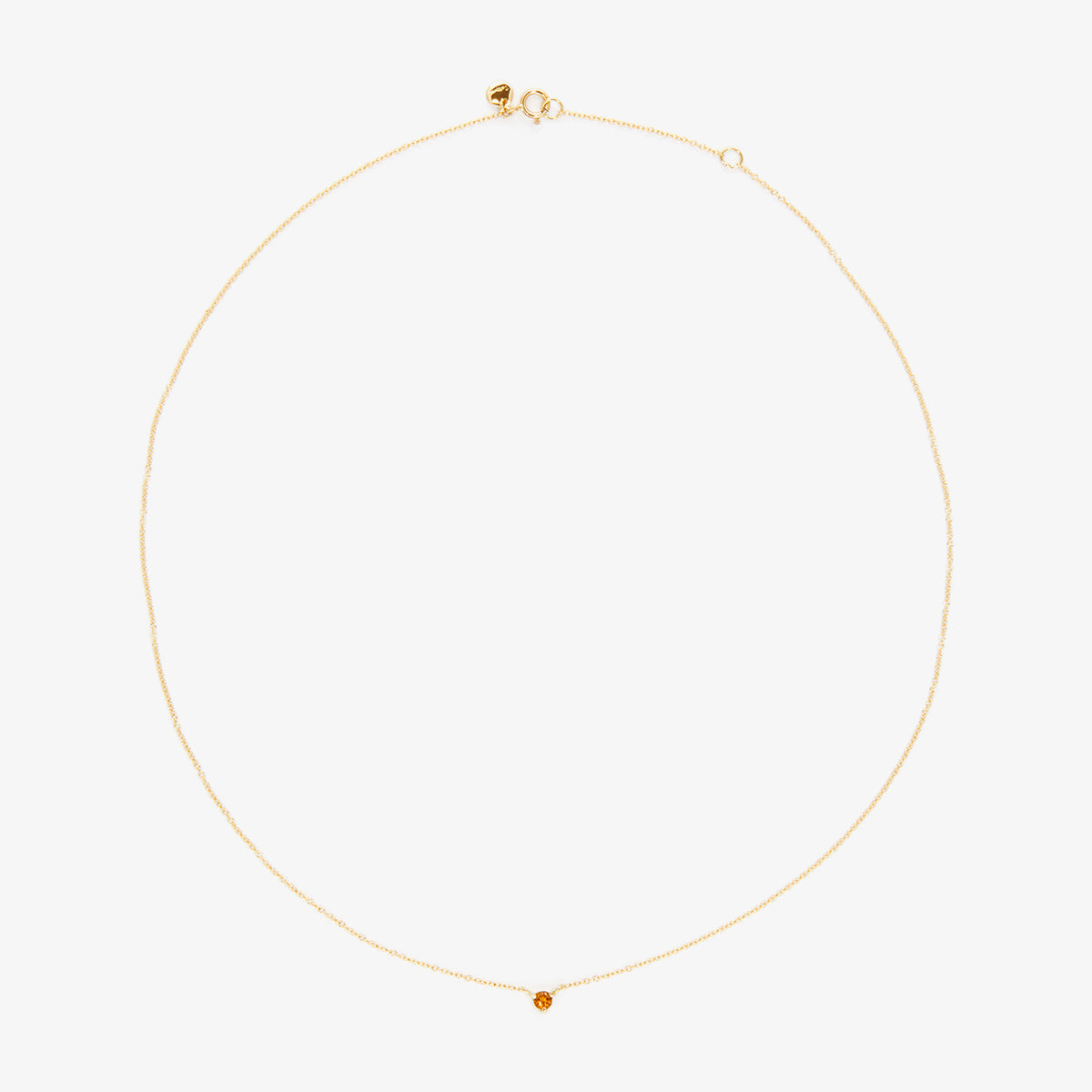 3mm Citrine Birthstone Necklace