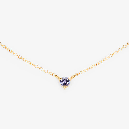 3mm Tanzanite Birthstone Necklace