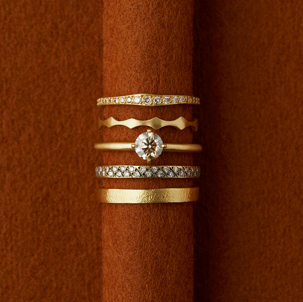 5mm Brown Diamond Noble Ring
